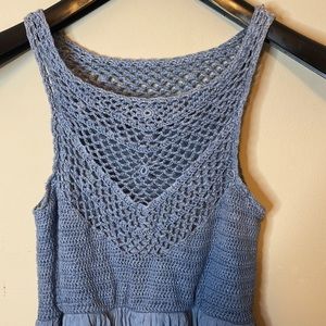 Doe & Rae Crochet-Top Ombré Dress Junior Size Medium